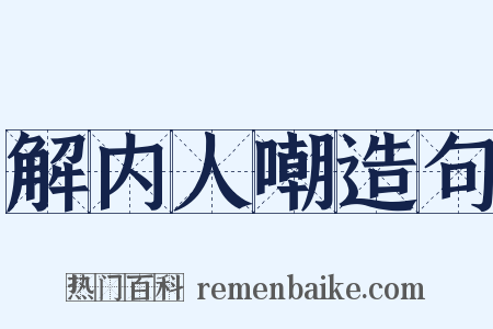 解内人嘲造句是什么意思的图片
